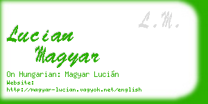 lucian magyar business card