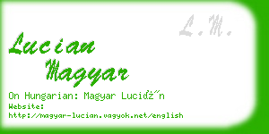 lucian magyar business card